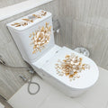 🌸 Luxury Gold Floral Toilet Sticker (Premium Quality)