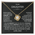 To My Daughter - Love Knot Necklace (Premium Quality)