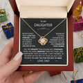 To My Daughter - Love Knot Necklace (Premium Quality)