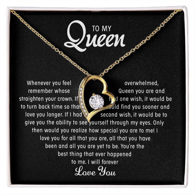 To my Queen – Love Heart Necklace (Premium Quality)