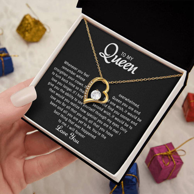 To my Queen – Love Heart Necklace (Premium Quality)