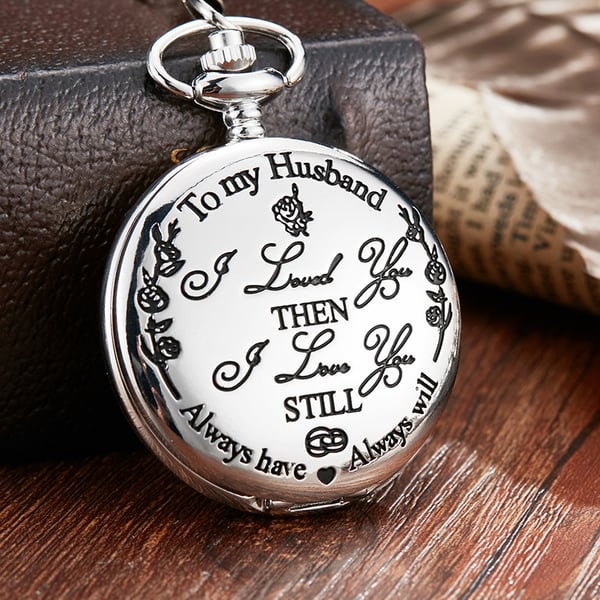 TO MY SON/ DAUGHTER/ DAD" Quartz Pocket Chain Watch (Premium Quality)