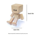 Charming Little Wooden Figure That Sways with 12PCS Magnetic Expressions (Premium Quality)