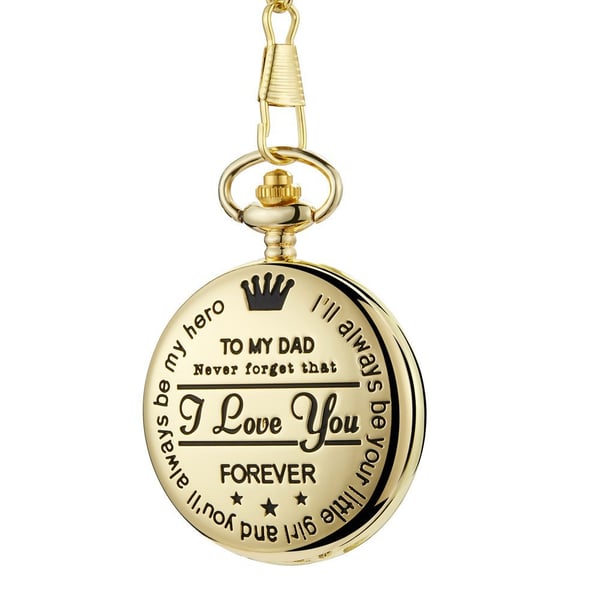 TO MY SON/ DAUGHTER/ DAD" Quartz Pocket Chain Watch (Premium Quality)