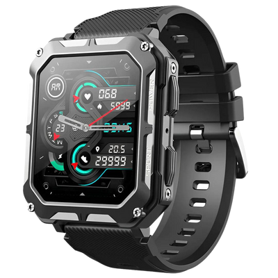 Indestructible Stainless Steel Military Style Rugged Smartwatch