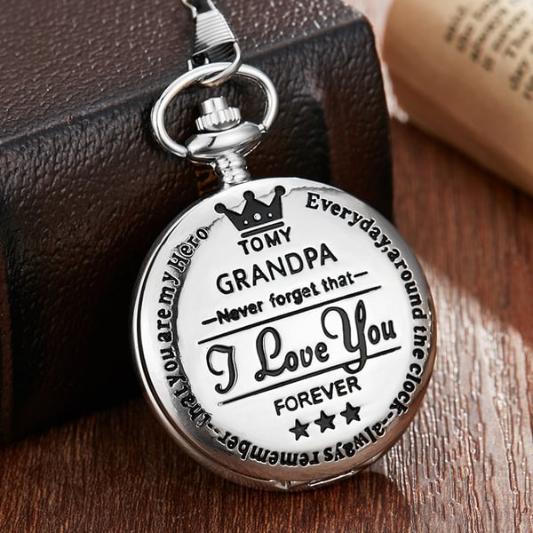 TO MY SON/ DAUGHTER/ DAD" Quartz Pocket Chain Watch (Premium Quality)