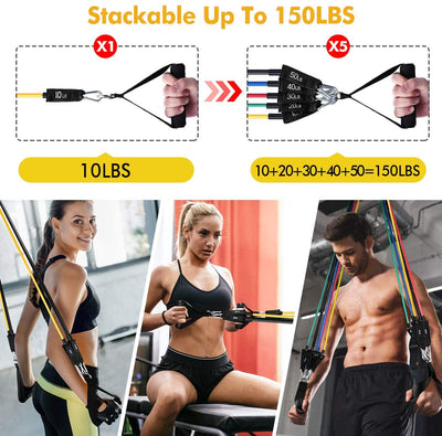 Exercise resistance bands  (11pcs) - buyooze