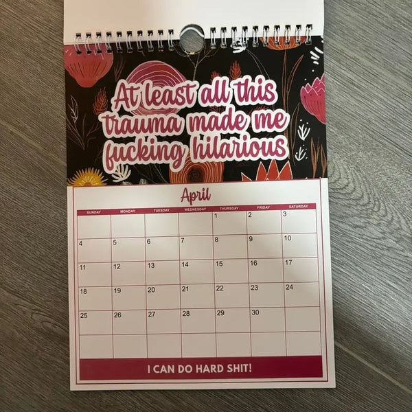 📅 2027 Sweary Mental Health Calendar - Perfect for Home Decor & Gift Ideas (Premium Quality)