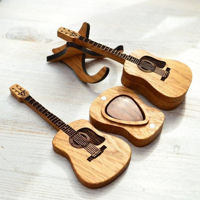 Wooden Acoustic Guitar Pick Box (Premium Quality)