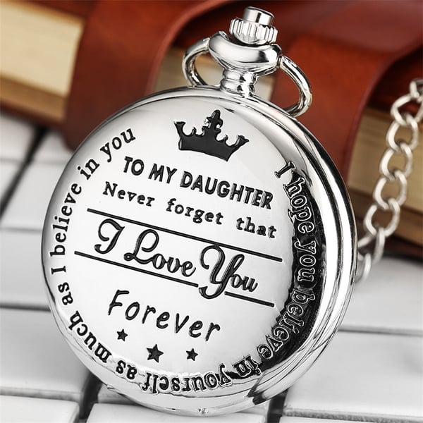 TO MY SON/ DAUGHTER/ DAD" Quartz Pocket Chain Watch (Premium Quality)