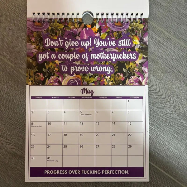 📅 2027 Sweary Mental Health Calendar - Perfect for Home Decor & Gift Ideas (Premium Quality)