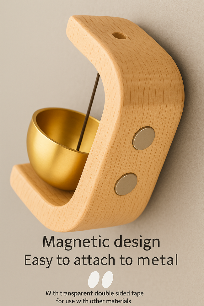Bring Positive Energy & Peace to Your Home – Elegant Wooden Wind Chime with Magnetic Fixing! (Premium Quality)