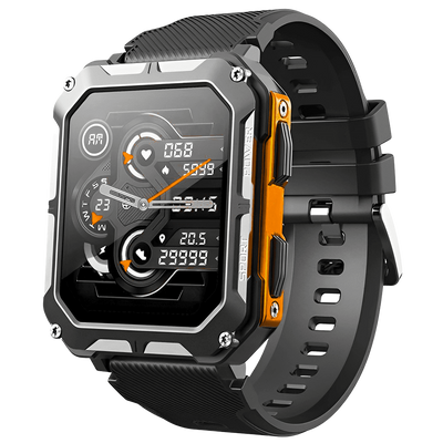 Indestructible Stainless Steel Military Style Rugged Smartwatch
