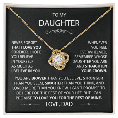 To My Daughter - Love Knot Necklace (Premium Quality)