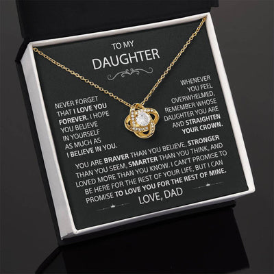 To My Daughter - Love Knot Necklace (Premium Quality)