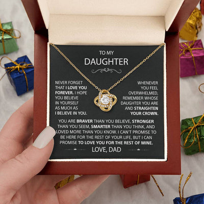 To My Daughter - Love Knot Necklace (Premium Quality)
