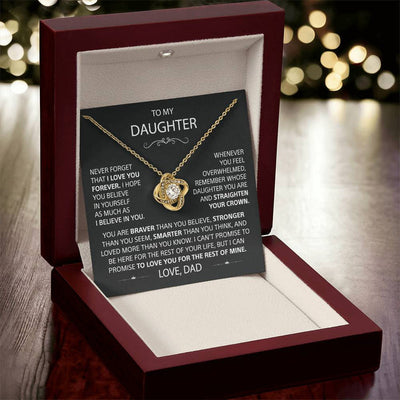To My Daughter - Love Knot Necklace (Premium Quality)