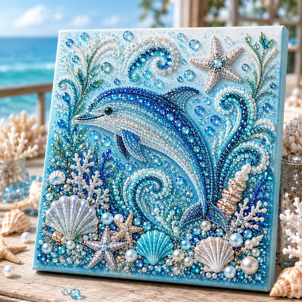 ✨ Ocean Theme Pearl Art DIY Kit – Relaxing DIY Craft to Create Stunning Coastal Artwork (Premium Quality)