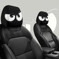 😆 Funny Cartoon Car Headrest Covers – 2D Universal Fit 🚗 (Premium Quality)