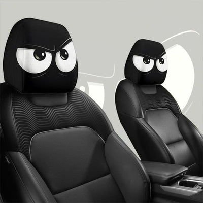 😆 Funny Cartoon Car Headrest Covers – 2D Universal Fit 🚗 (Premium Quality)