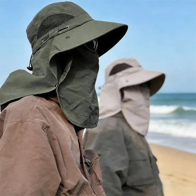 Spring/Summer Fisherman's Hat Detachable Outdoor Fishing Face Covering Neck Protection