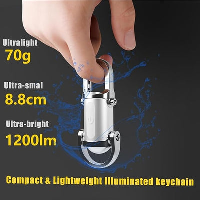 Small USB C Rechargeable Keychain Light (Premium Quality)