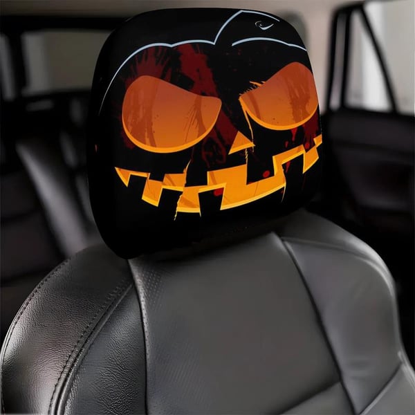 😆 Funny Cartoon Car Headrest Covers – 2D Universal Fit 🚗 (Premium Quality)
