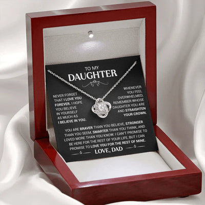 To My Daughter - Love Knot Necklace (Premium Quality)