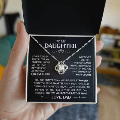 To My Daughter - Love Knot Necklace (Premium Quality)