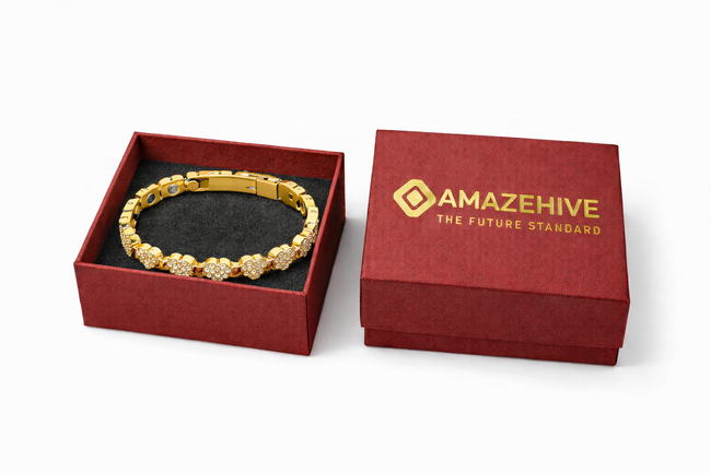 ⏳Time-Limited Special⏰Women's Dazzling Heart-Shaped Magnetic Copper Bracelets (Premium Quality)