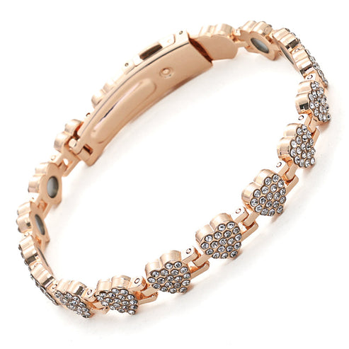⏳Time-Limited Special⏰Women's Dazzling Heart-Shaped Magnetic Copper Bracelets (Premium Quality)