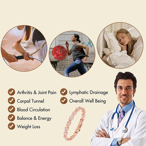 ⏳Time-Limited Special⏰Women's Dazzling Heart-Shaped Magnetic Copper Bracelets (Premium Quality)