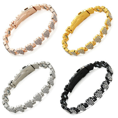 ⏳Time-Limited Special⏰Women's Dazzling Heart-Shaped Magnetic Copper Bracelets (Premium Quality)